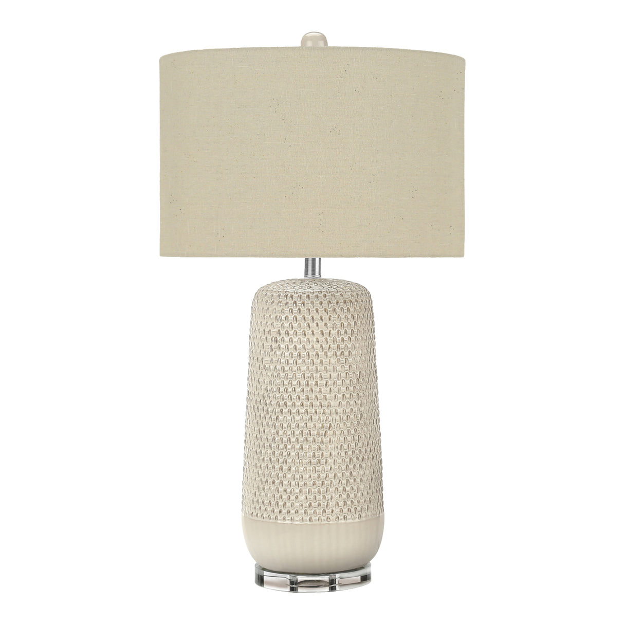 Lampe de table en céramique crème 31 po.