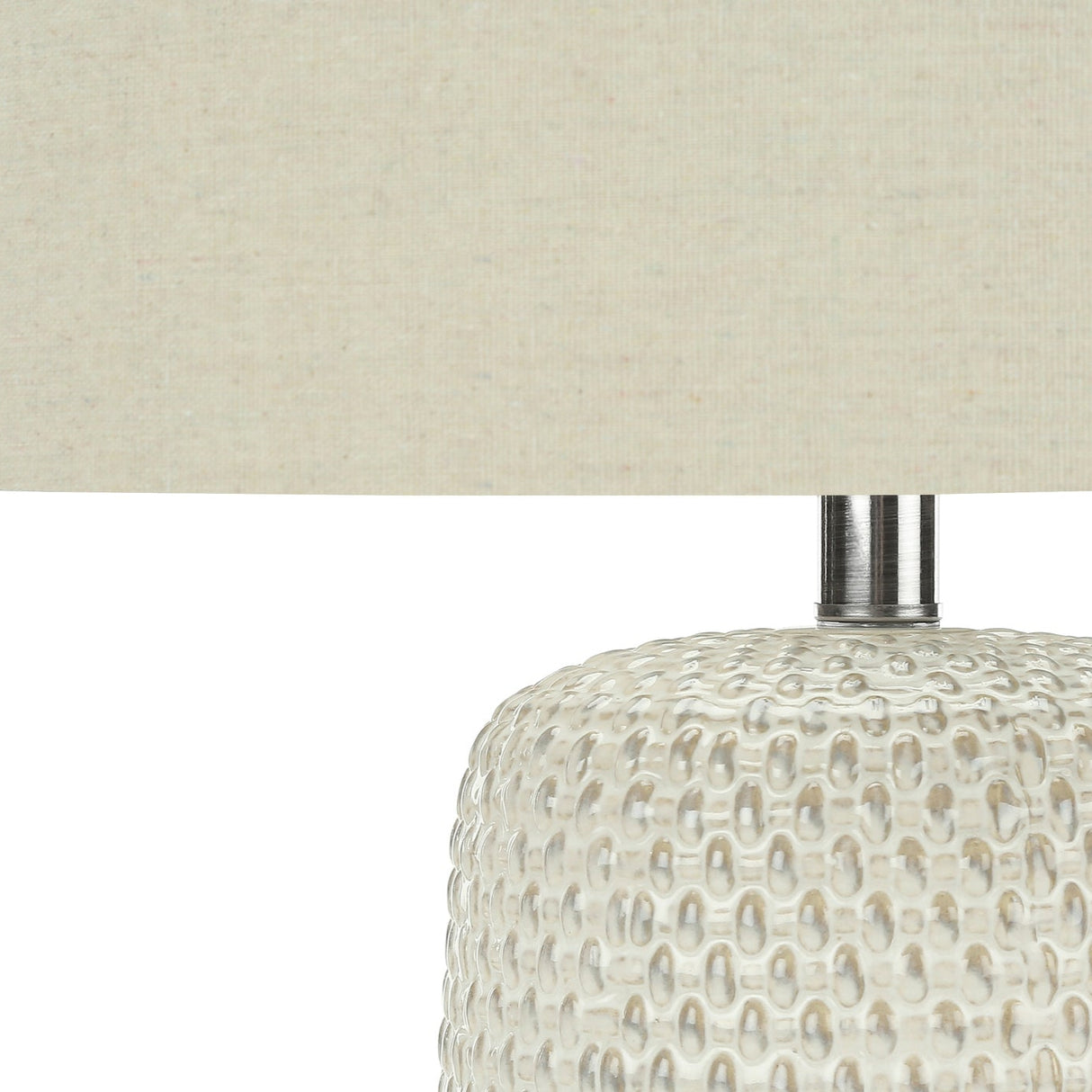 Lampe de table en céramique crème 31 po.