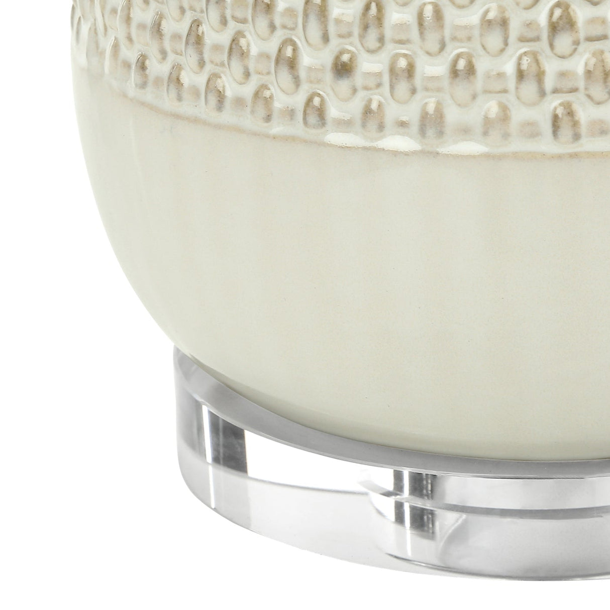 Lampe de table en céramique crème 31 po.