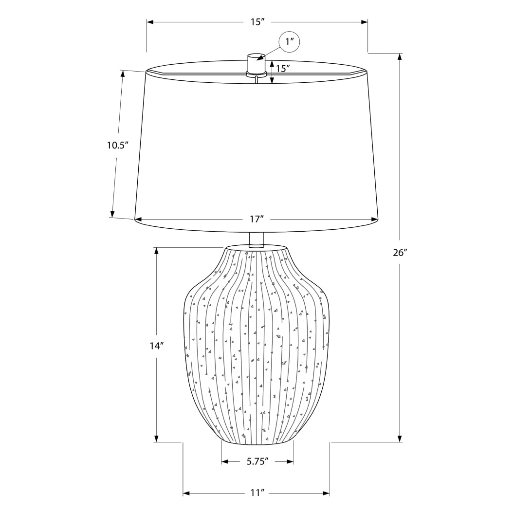 Lampe de table en céramique crème texturée 26 po - I 9719