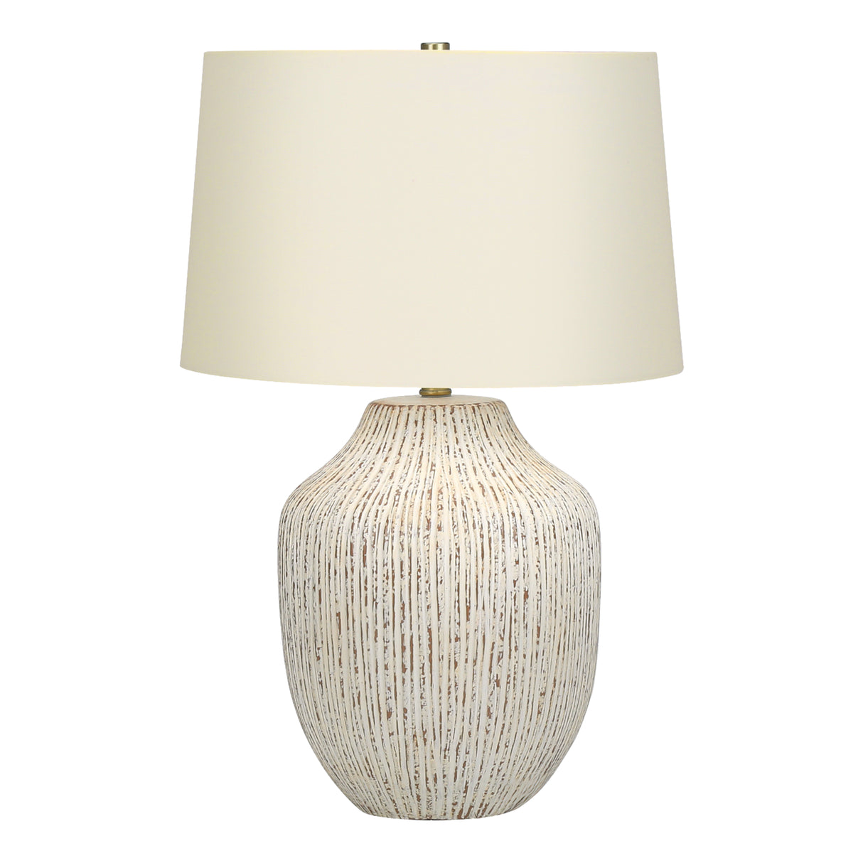 Lampe de table en céramique crème 26 po.
