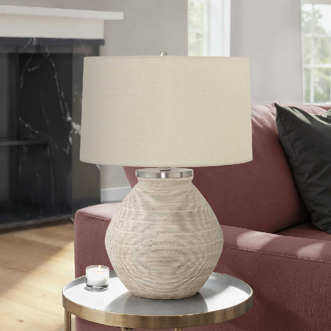 Lampe de table en béton texturé 25 po - I 9714-9715