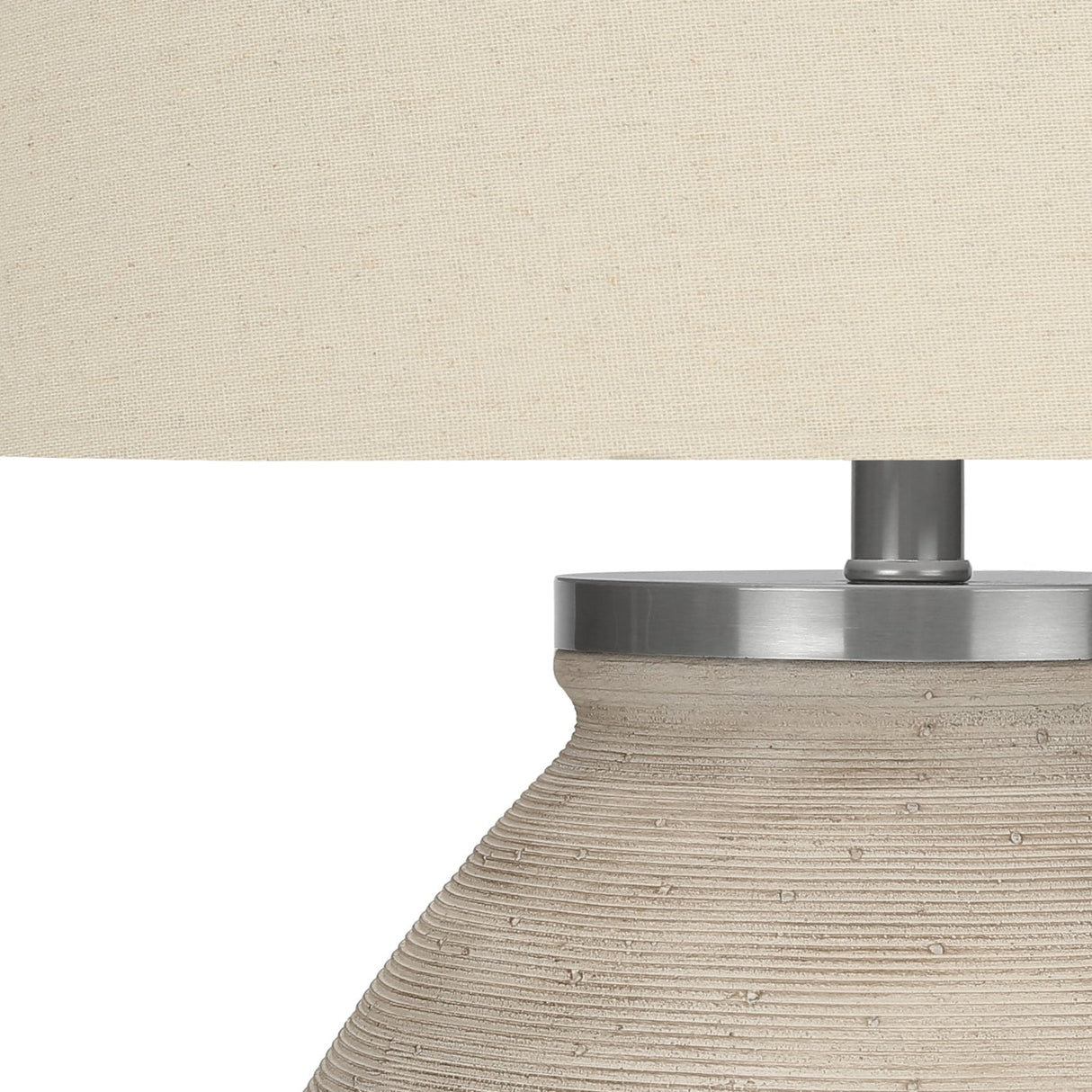 Lampe de table en béton crème 25 po.