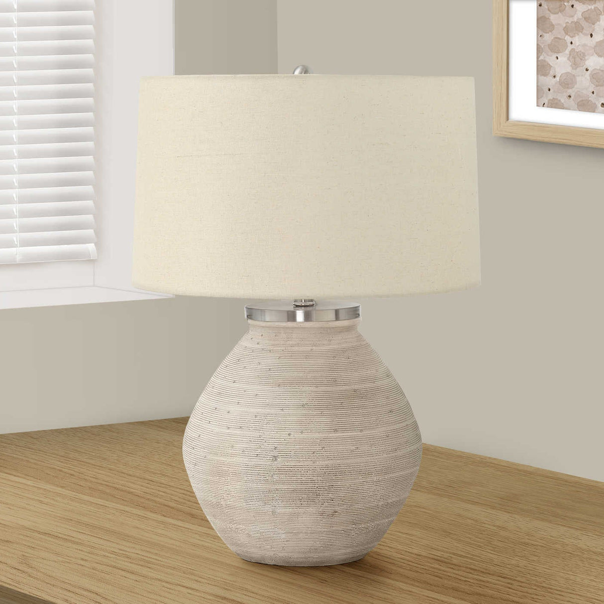 Lampe de table en béton texturé 25 po - I 9714-9715