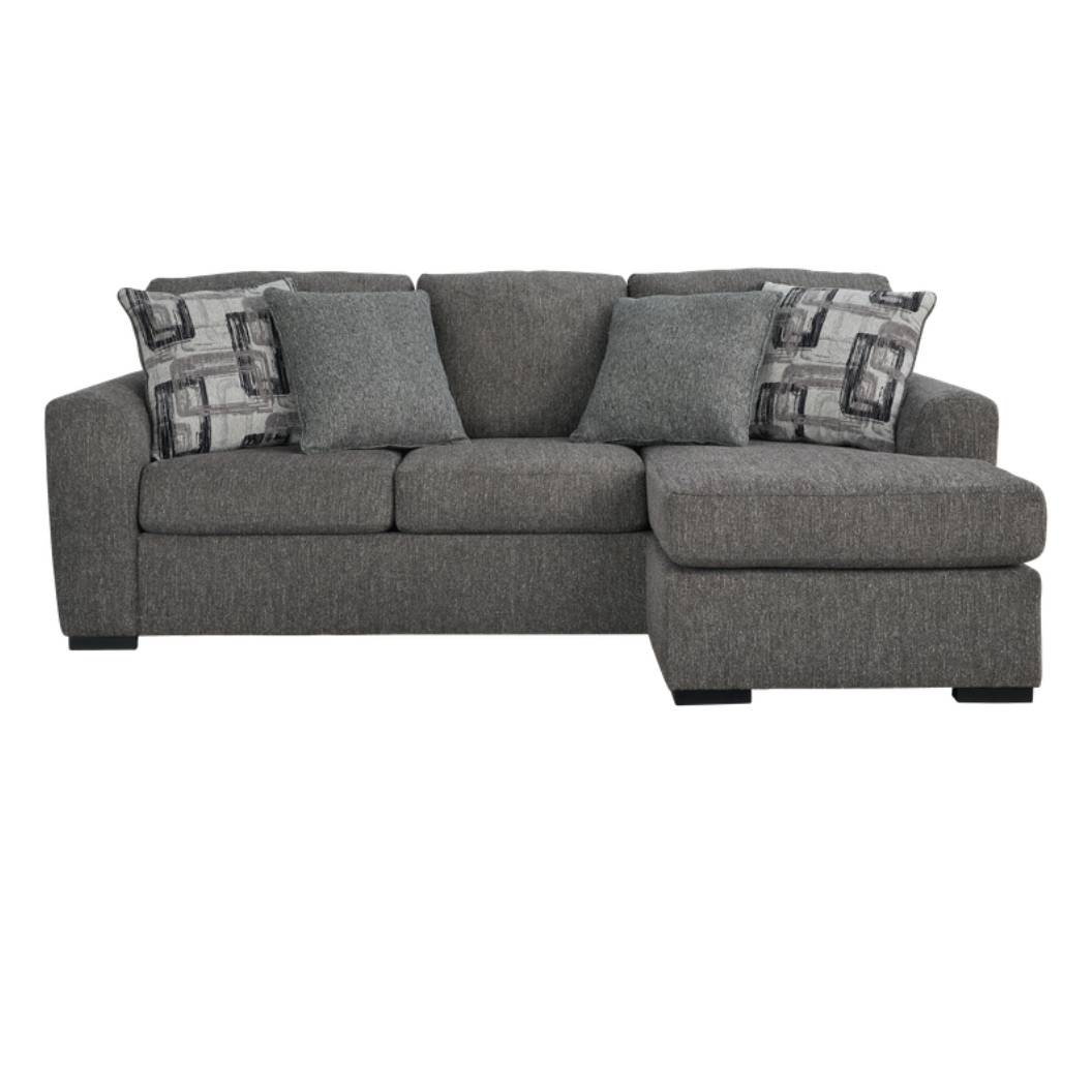 Sofa en tissu gris étain avec chaise longue - Gardiner