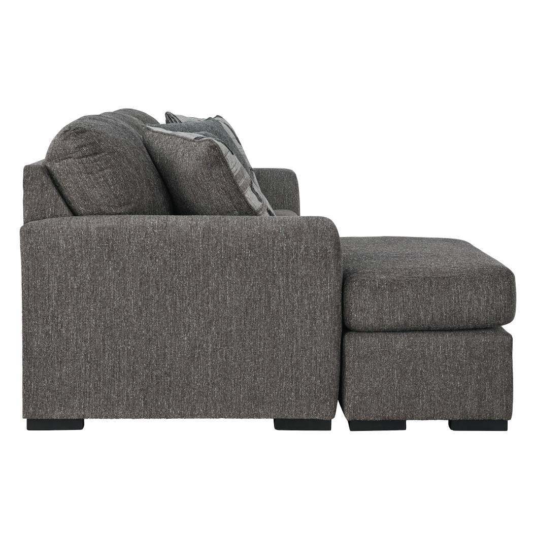 Sofa en tissu gris étain avec chaise longue - Gardiner