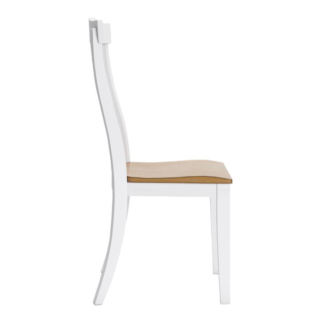 Ensemble de 2 chaises de salle à manger en bois bicolore - Ashbryn