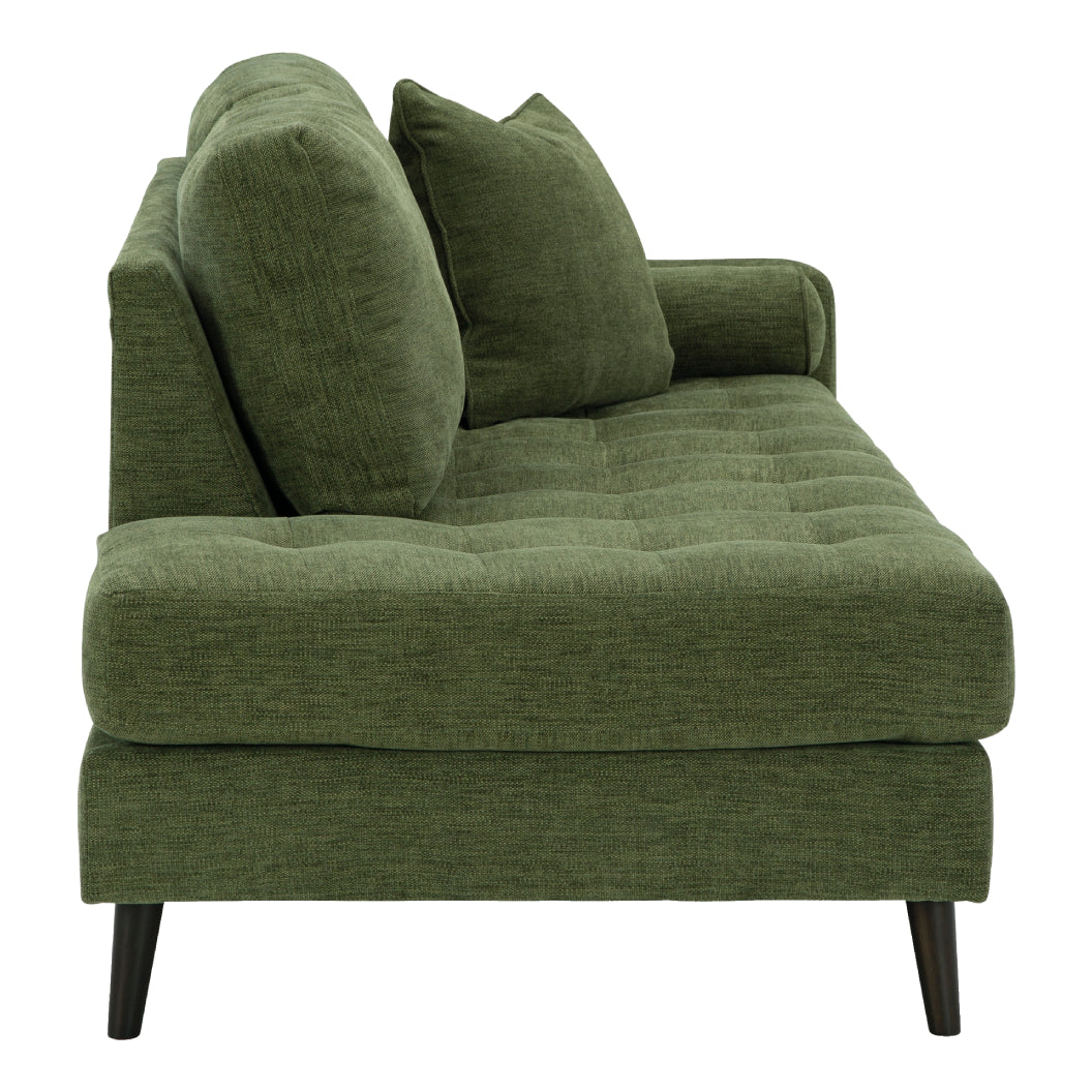 Chaise longue d'angle en tissu avec coussins - Bixler