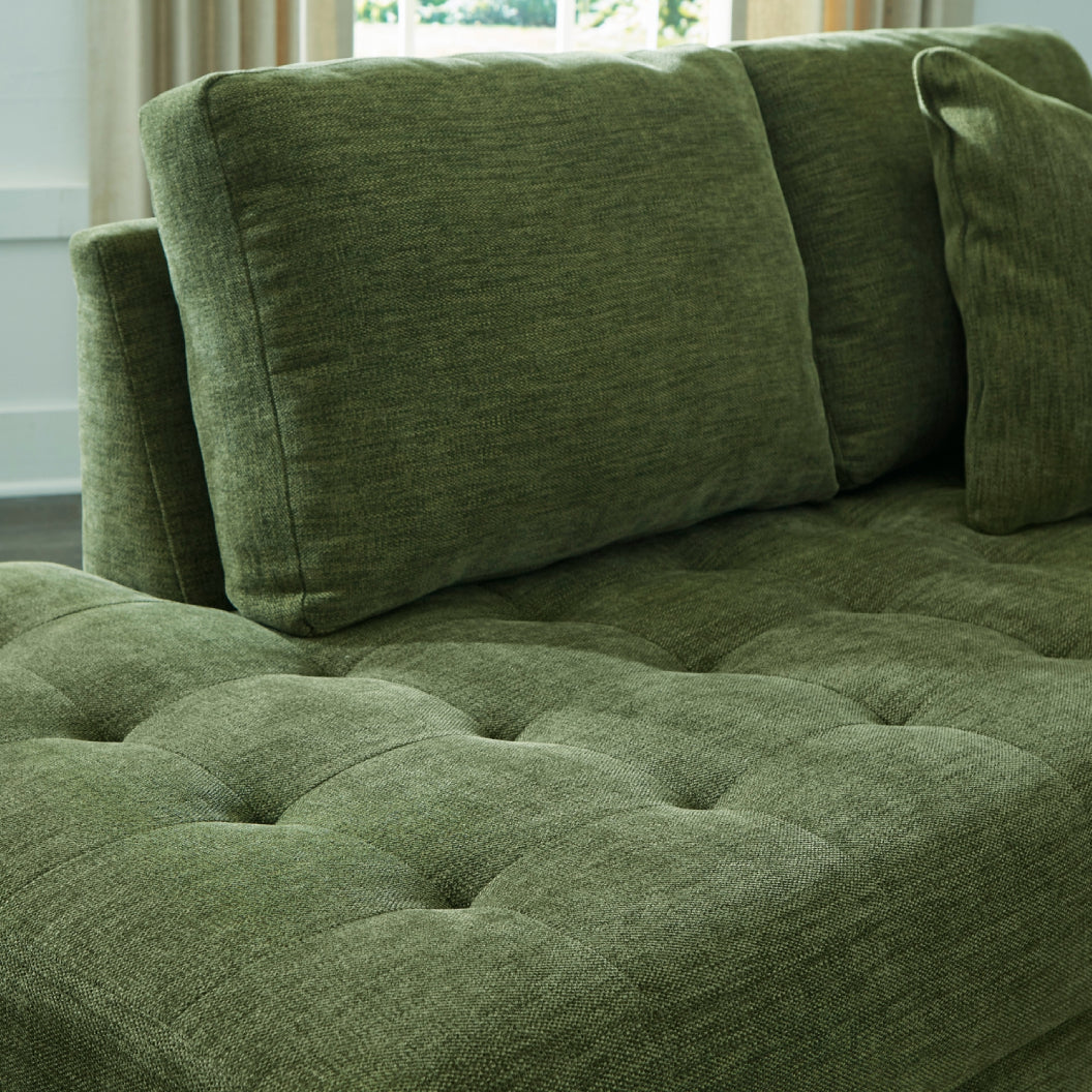 Chaise longue d'angle en tissu avec coussins - Bixler