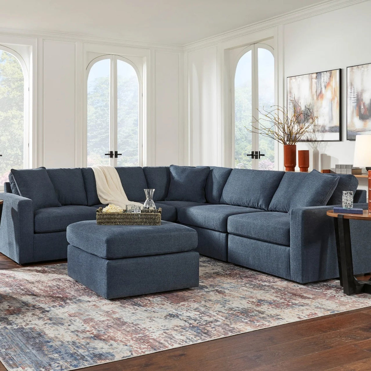 Ottoman surdimensionné en tissu - Modmax