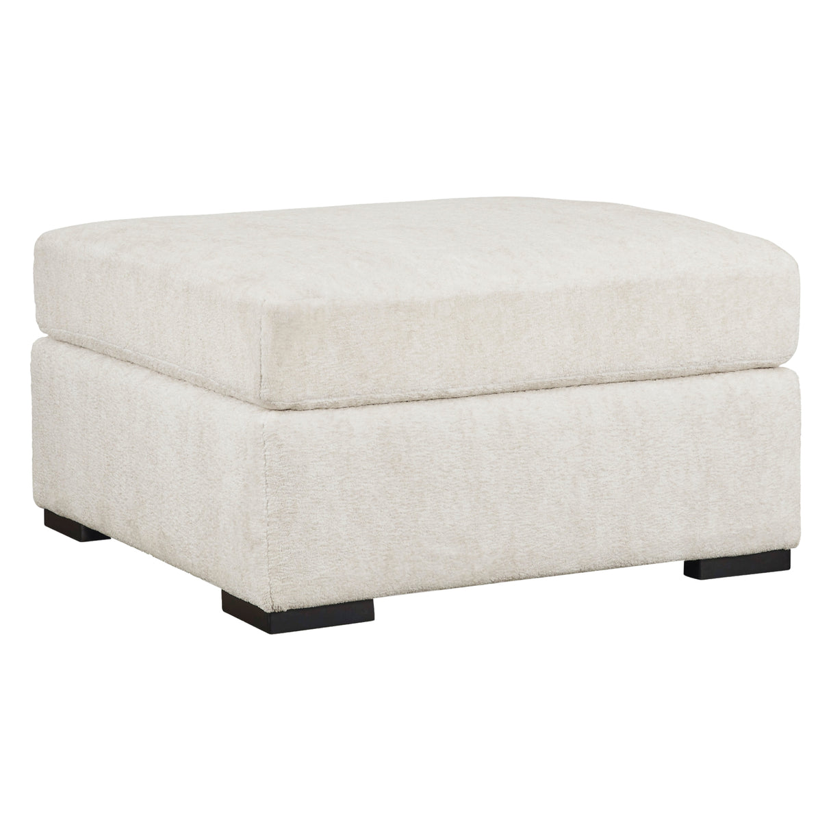 Ottoman surdimensionné en tissu ivoire - Chessington
