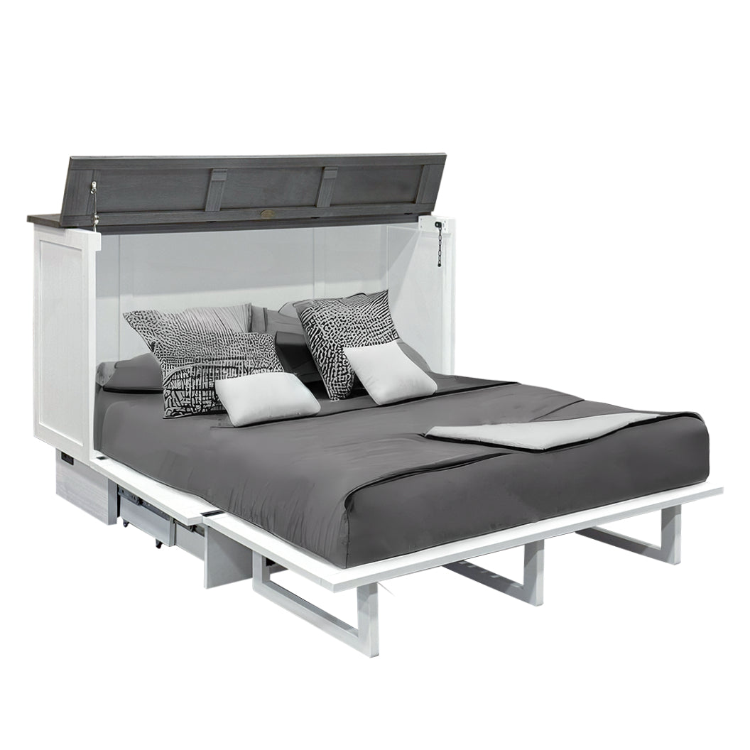 Cabinet lit avec matelas Caspian - Grand