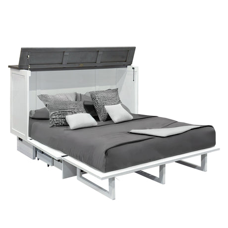 Cabinet lit avec matelas Caspian - Grand