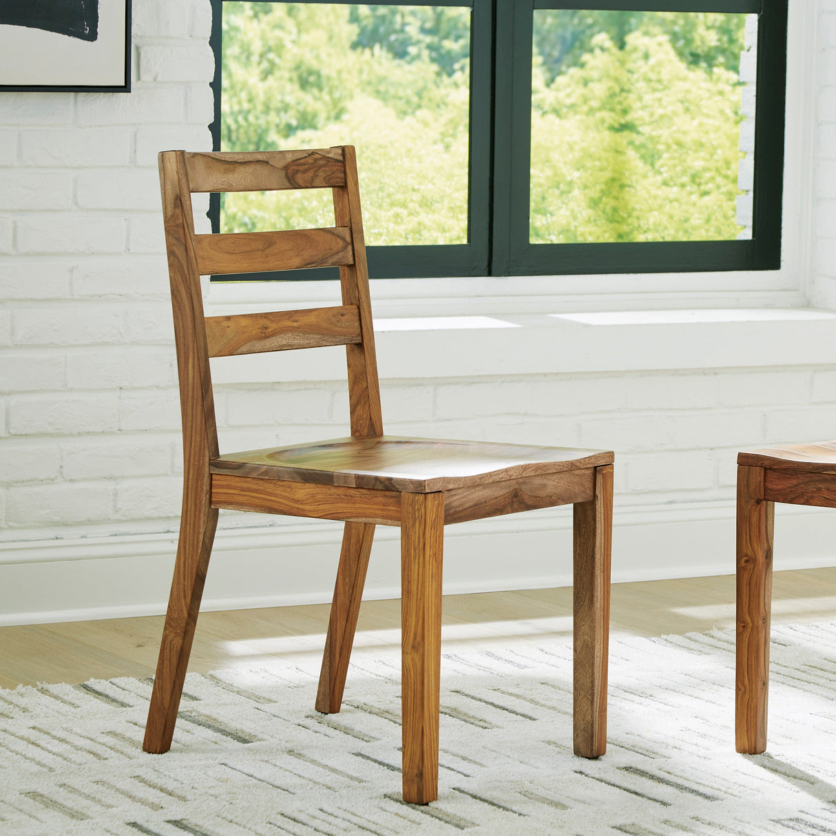Ensemble de 2 chaises de salle à manger en bois naturel - Dressonni