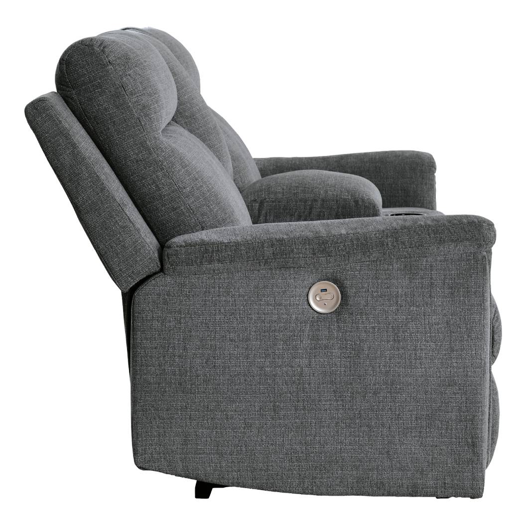 Causeuse motorisée en tissu gris foncé - Barnsana