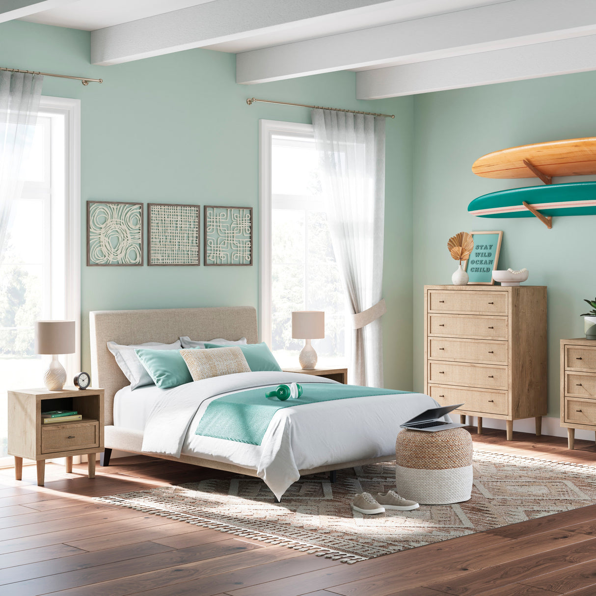 Table de chevet Beige en bois - Ceilden