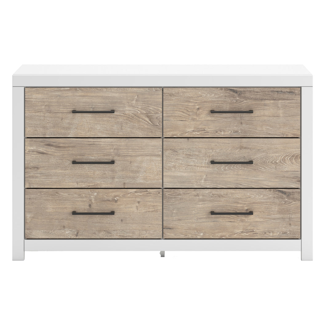 Bureau à 6 tiroirs en bois bicolore - Charbitt