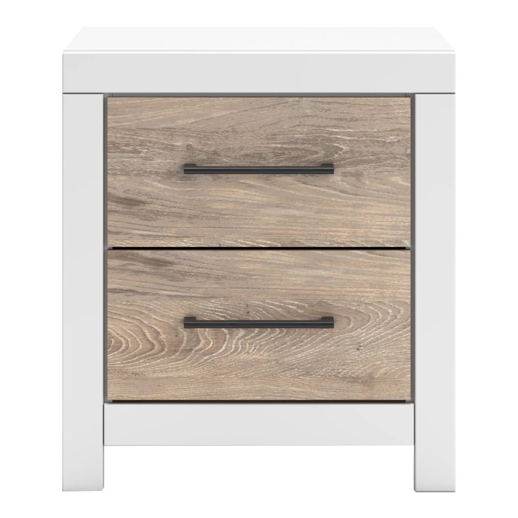 Table de chevet Blanc et bois naturel - Charbitt