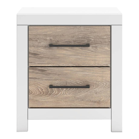 Table de chevet Blanc et bois naturel - Charbitt