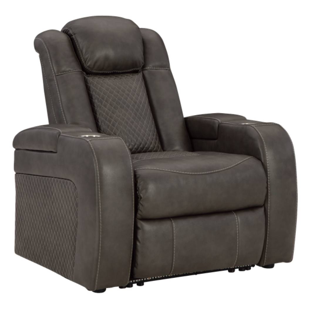 Fauteuil motorisé aspect cuir gris - Mountainous