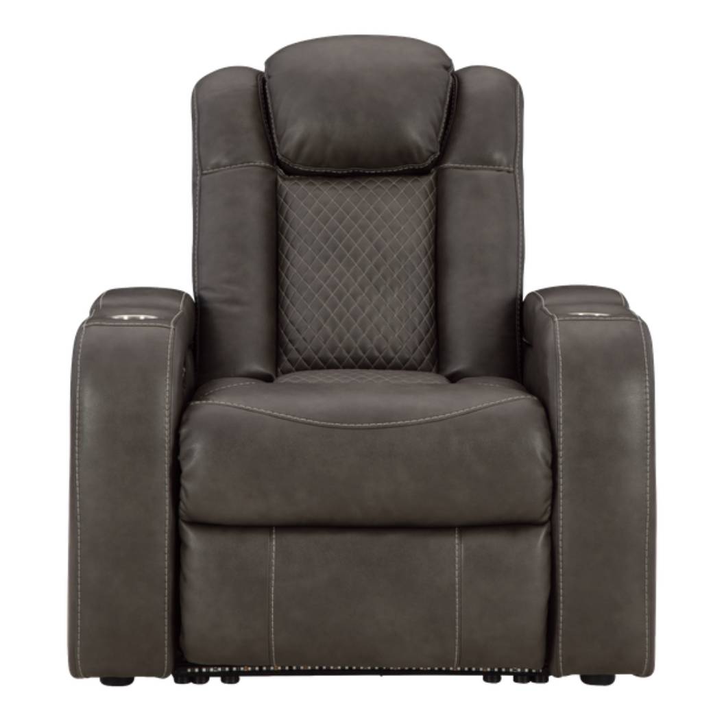 Fauteuil motorisé aspect cuir gris - Mountainous
