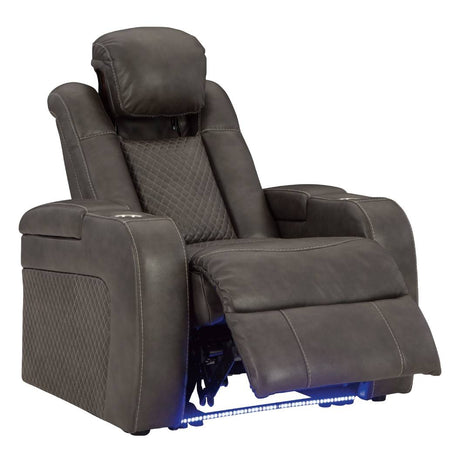 Fauteuil motorisé aspect cuir gris - Mountainous