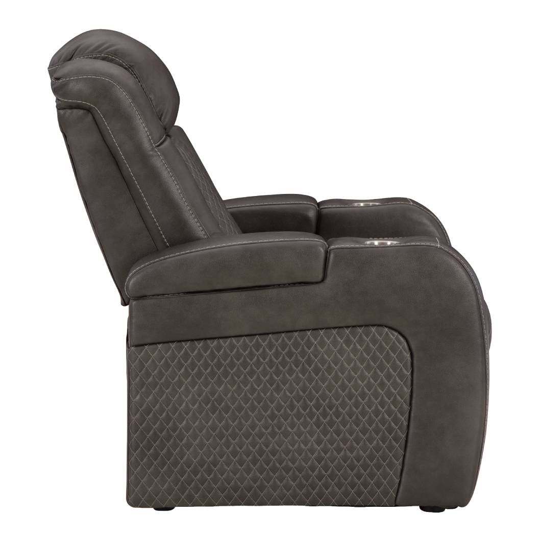 Fauteuil motorisé aspect cuir gris - Mountainous