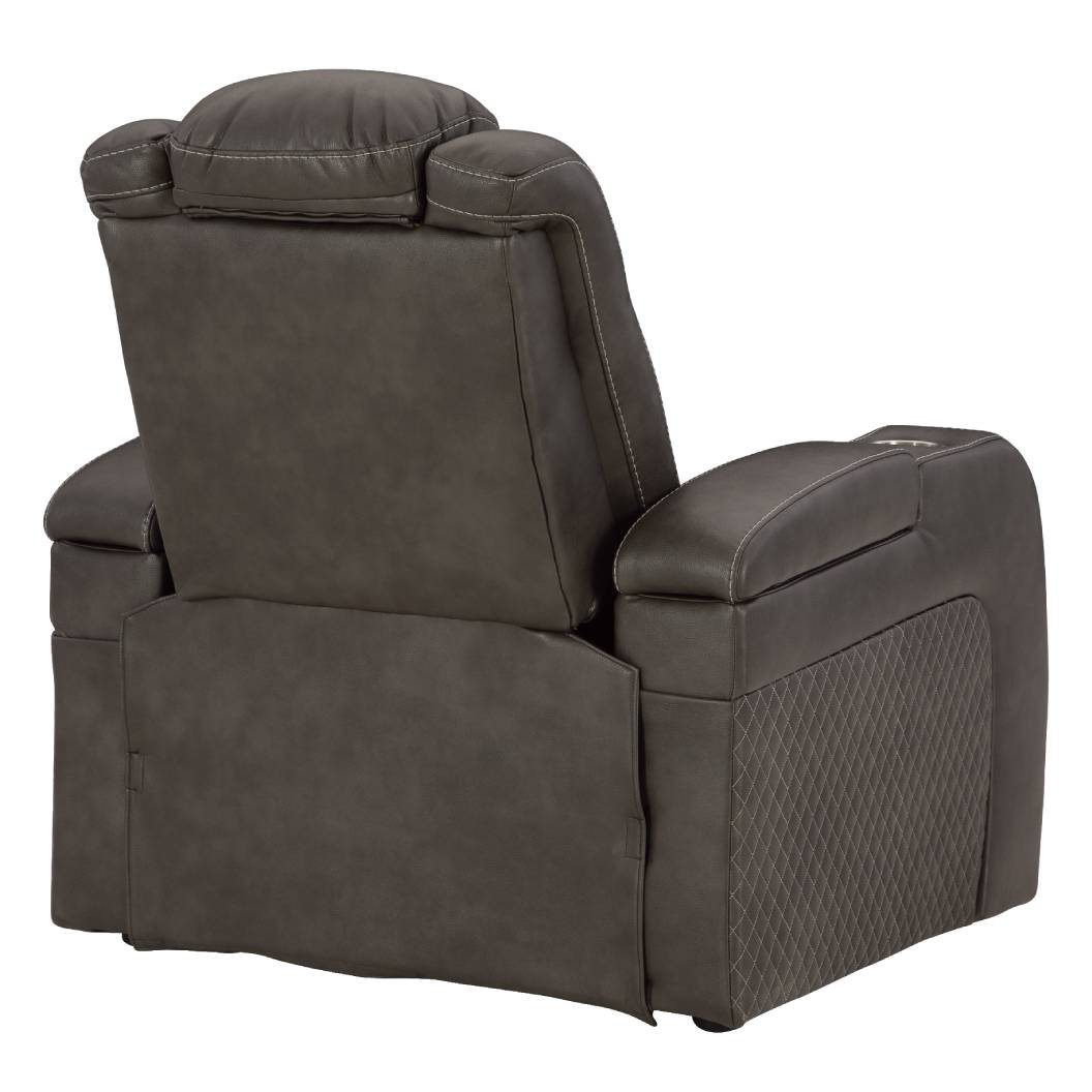 Fauteuil motorisé aspect cuir gris - Mountainous