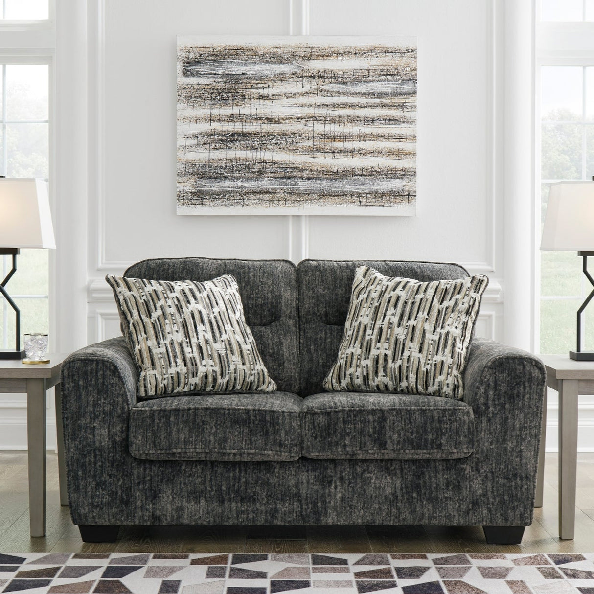 Causeuse en tissu avec coussins - Lonoke