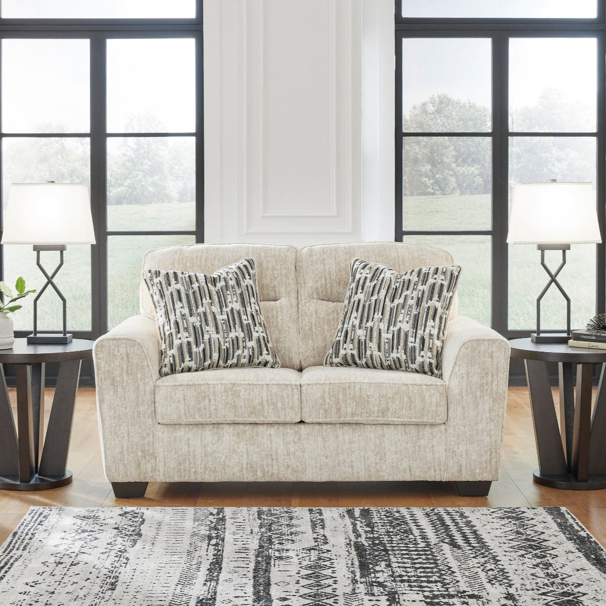 Causeuse en tissu avec coussins - Lonoke