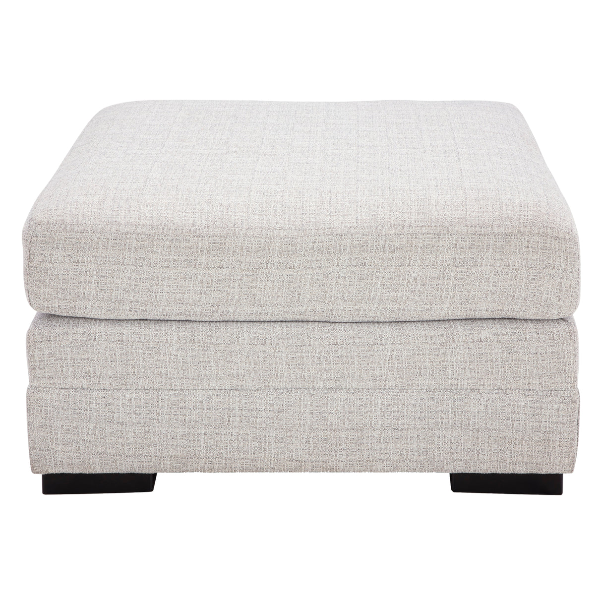 Ottoman surdimensionné en tissu gris pâle - Koralynn