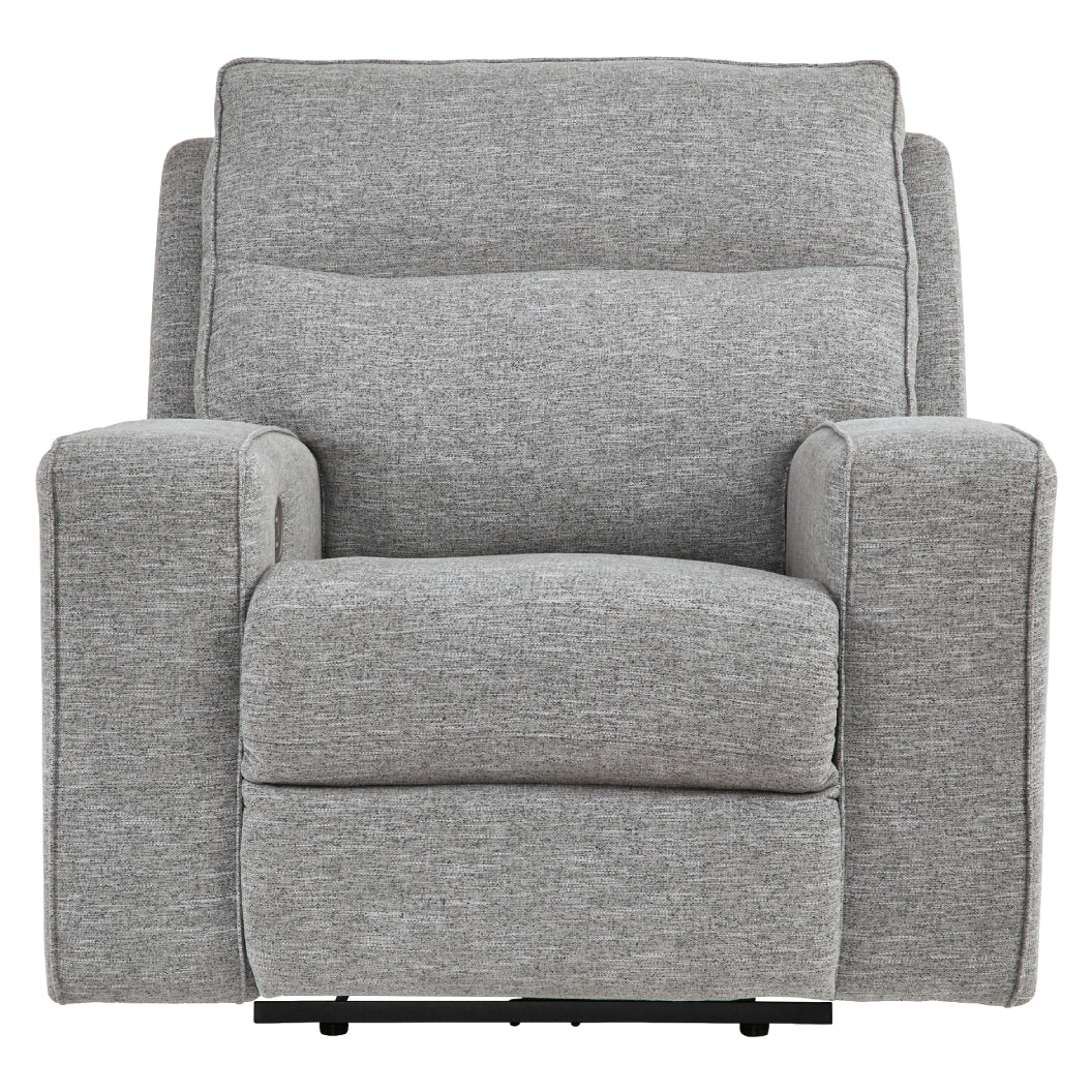 Fauteuil motorisé zéro gravité en tissu gris étain - Biscoe