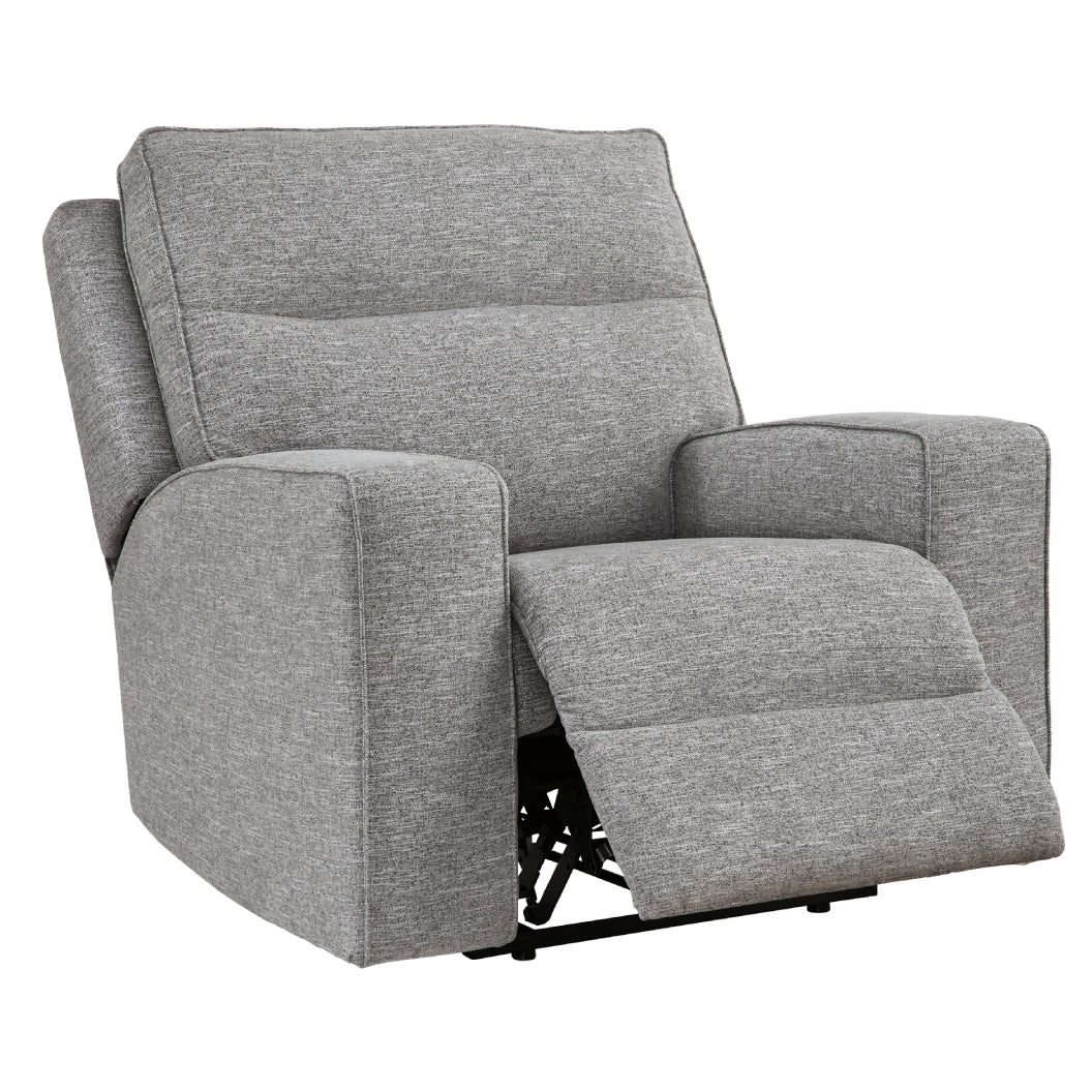 Fauteuil motorisé zéro gravité en tissu gris étain - Biscoe