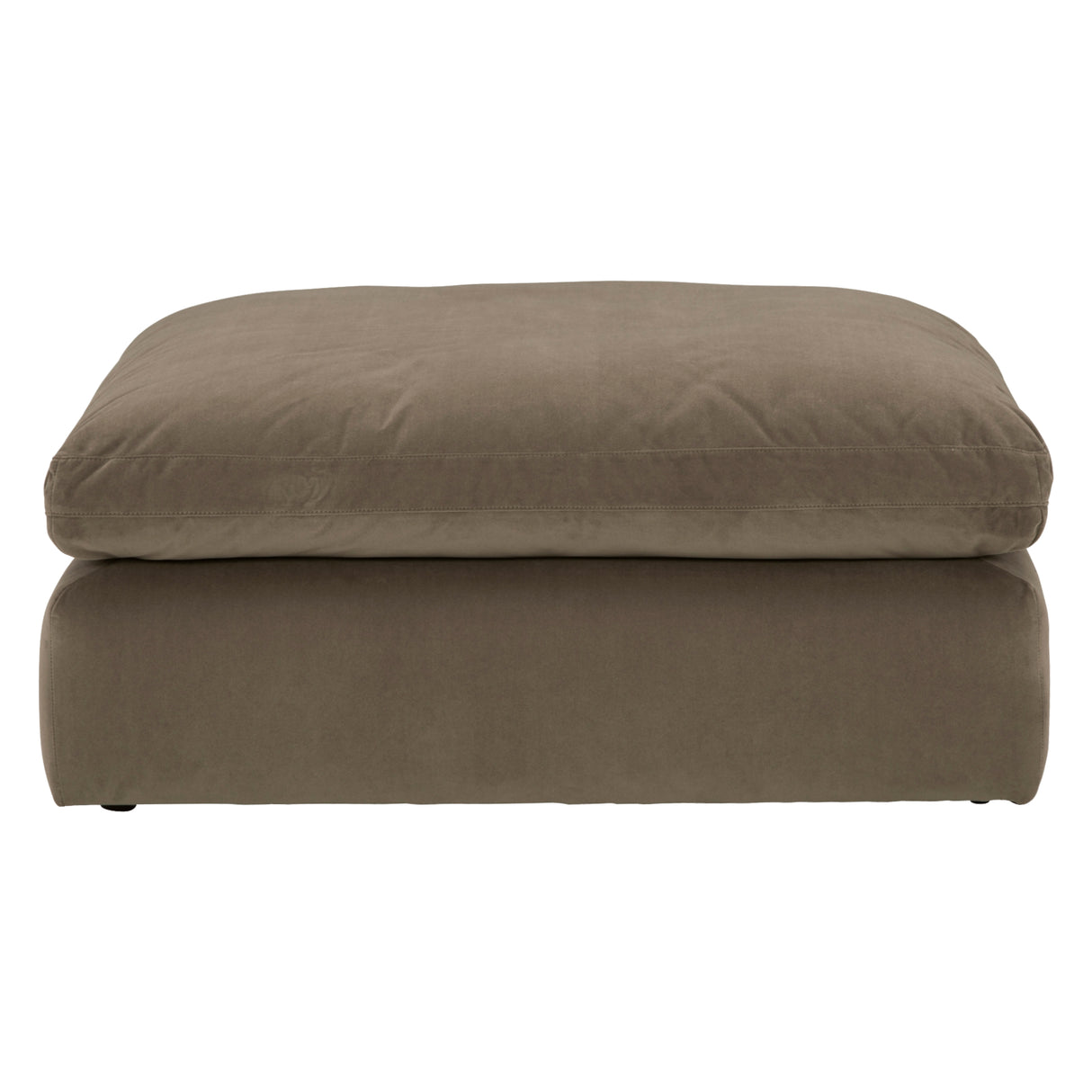 Ottoman surdimensionné en tissu brun cacao - Sophie