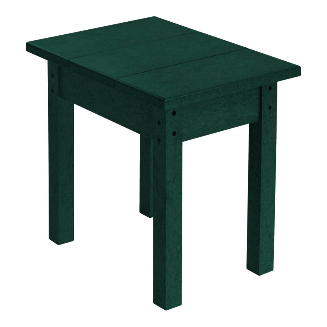 Table d'appoint verte foncée plastique recyclé