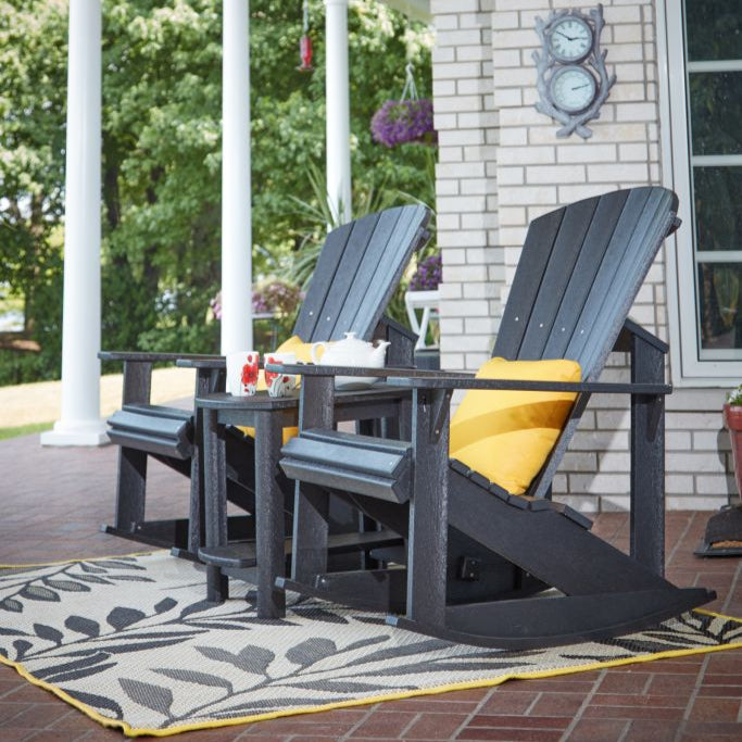 Table d'appoint extérieure noire plastique recyclé - Addy