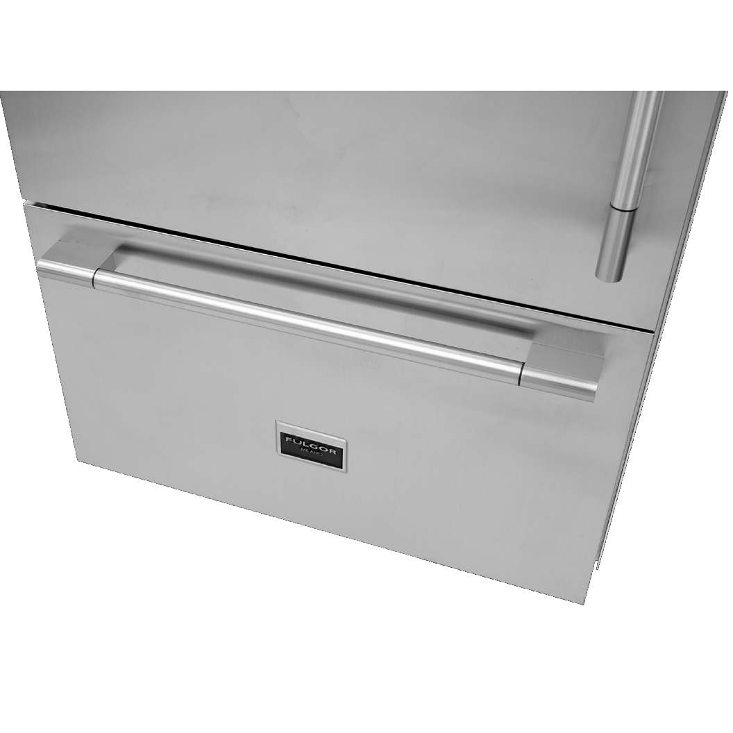 Réfrigérateur à congélateur inférieur 36 po, 18,5 pi³ Inox - Sofia Pro avec charnière gauche