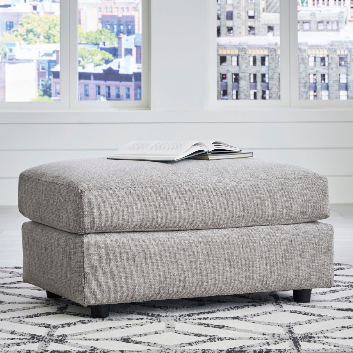 Ottoman en tissu gris - Stairatt