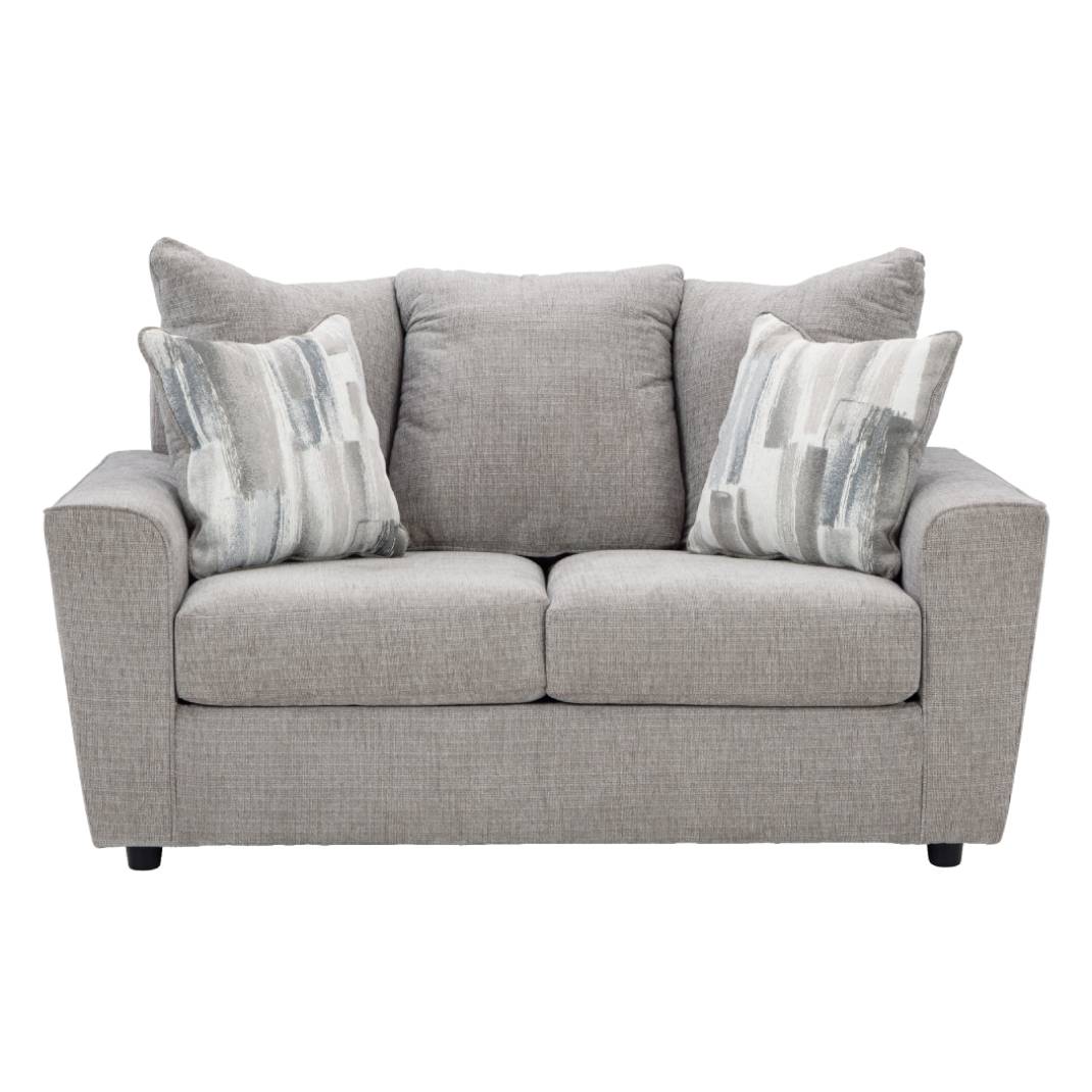 Causeuse en tissu gris avec coussins - Stairatt