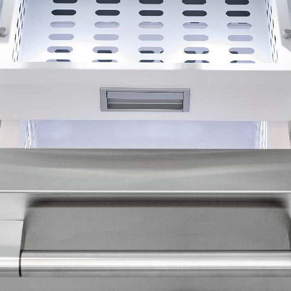 Cellier à vin encastrable 24 po, 54 bouteilles Inox à 2 zones avec tiroir FlexZone - Sofia Pro