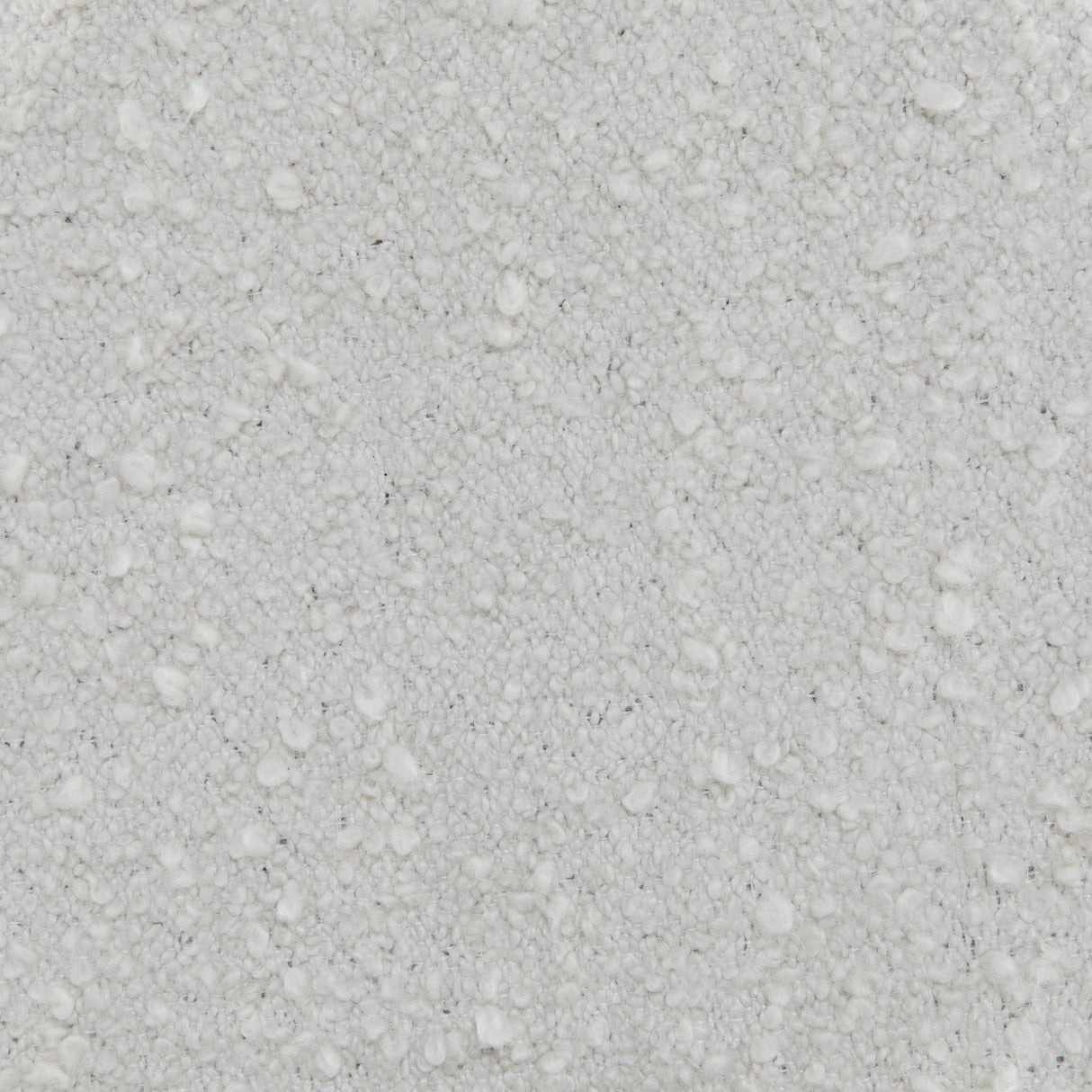 Pouf de rangement en tissu bouclé blanc - Duntler