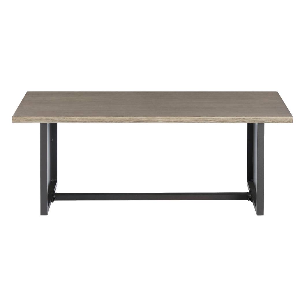Table d'appoint extérieure en bois brun et aluminium noir - Bree Zee