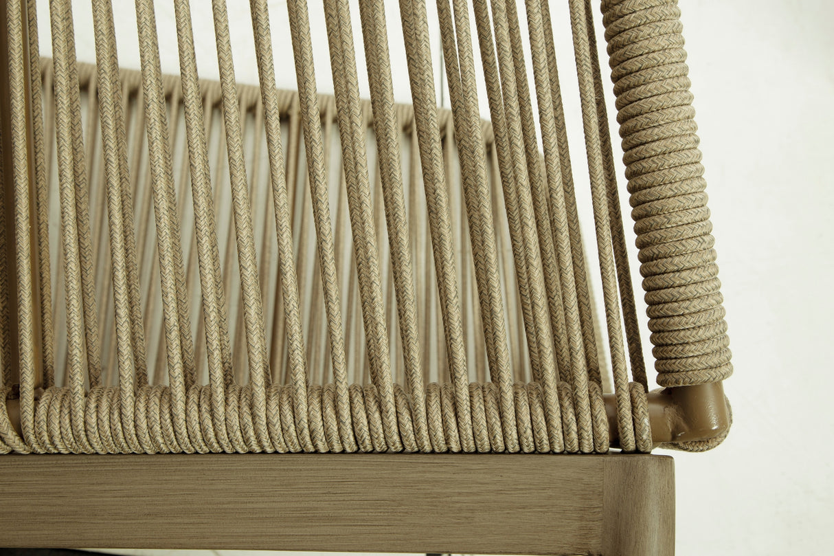 Sofa extérieur aspect bois gris - Swiss Valley