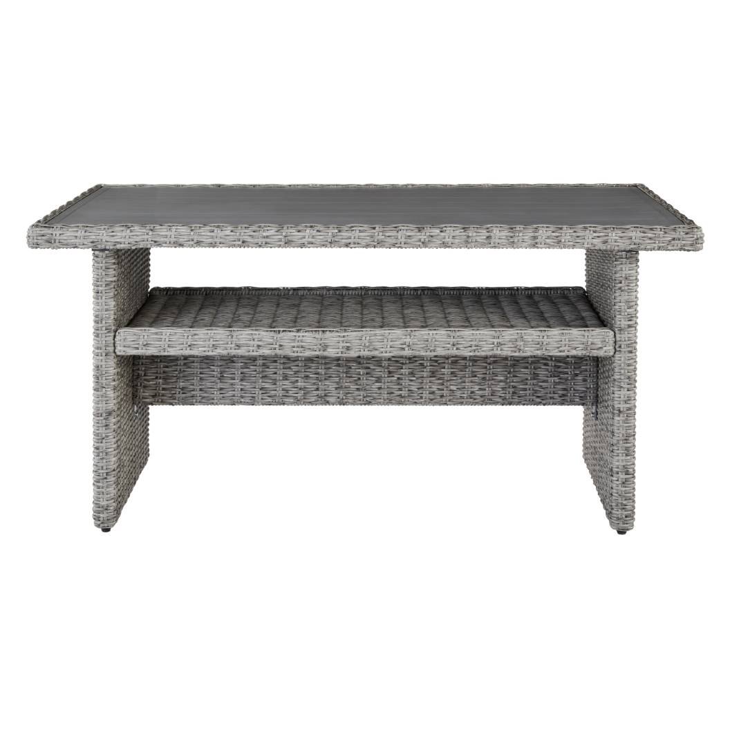 Table basse extérieure en résine grise pâle - Naples Beach