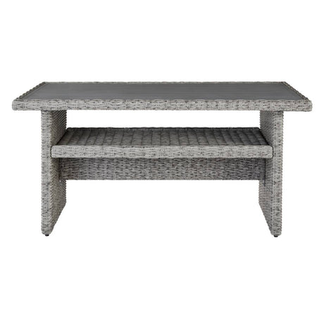 Table basse extérieure en résine grise pâle - Naples Beach