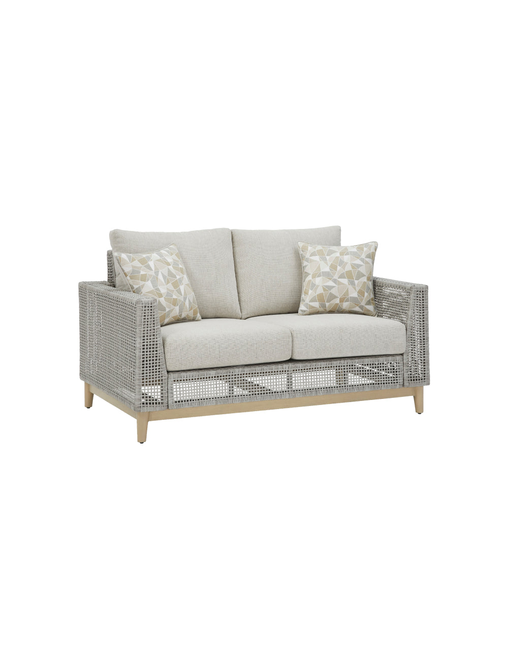 Causeuse extérieure osier gris pâle - Seton Creek