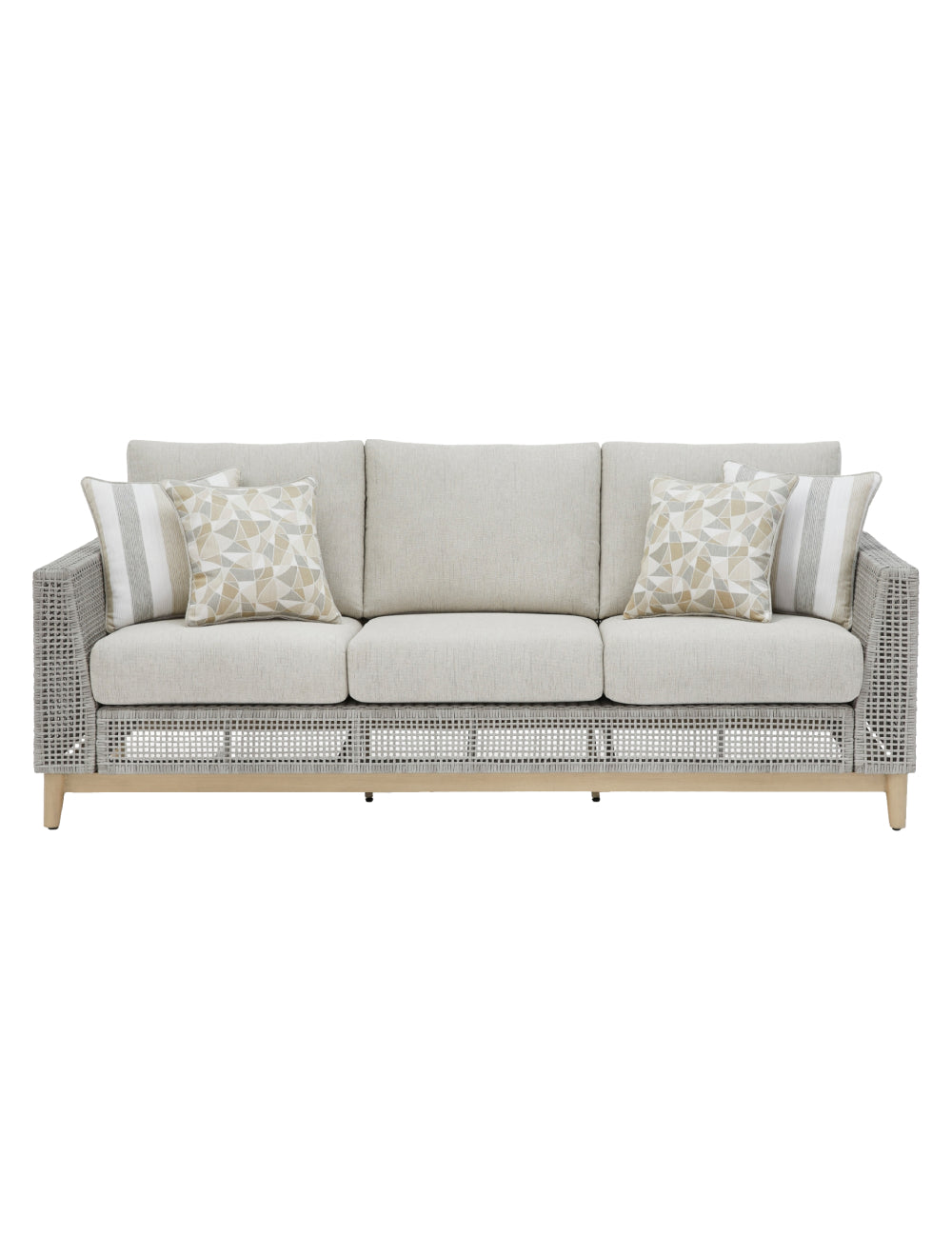Sofa extérieur osier gris pâle - Seton Creek