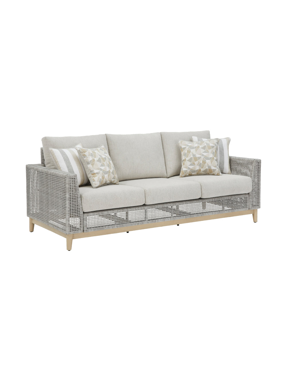 Sofa extérieur osier gris pâle - Seton Creek