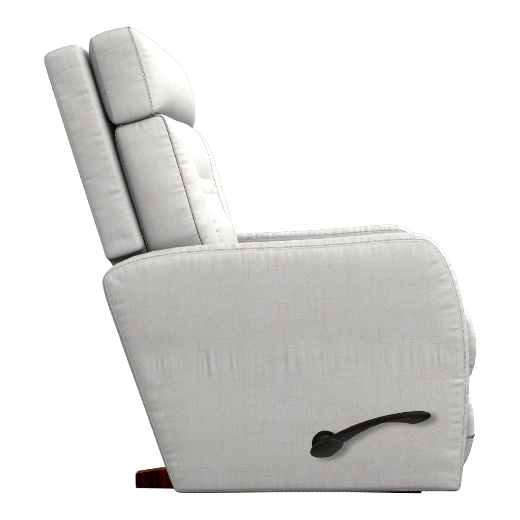 Fauteuil berçant et inclinable en tissu blanc - Lennon