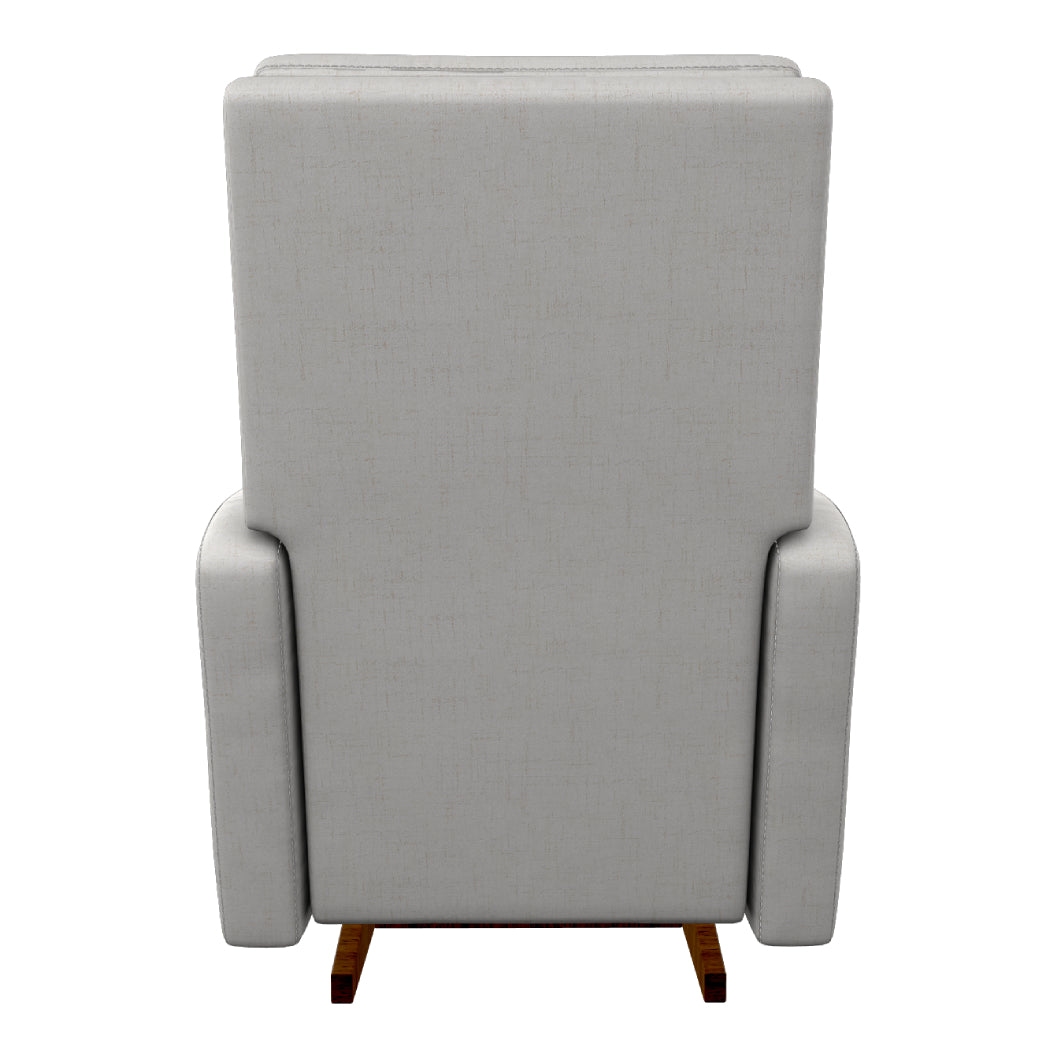 Fauteuil berçant et inclinable en tissu blanc - Lennon